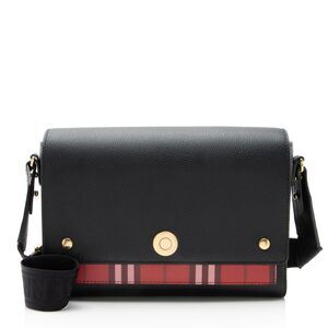 Burberry Calfskin Vintage Check Note Bag